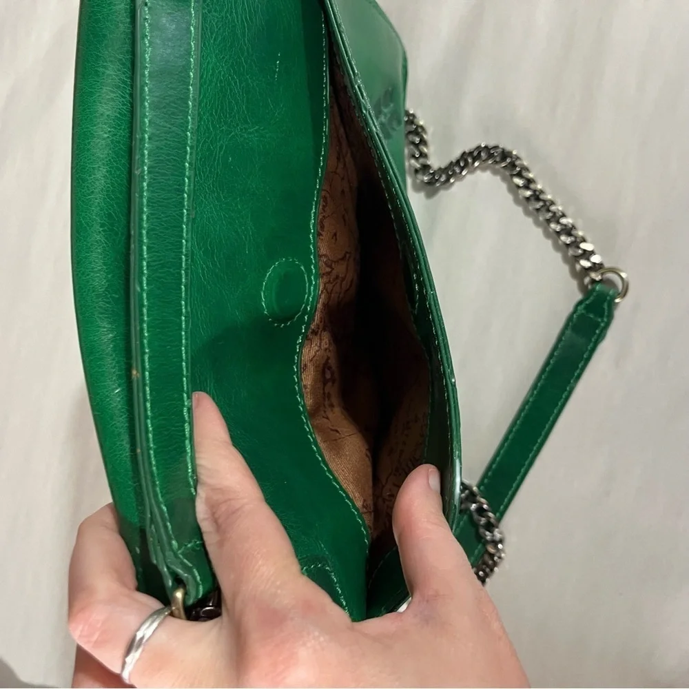 Patricia Nash Discovery Green Studded Merano Leather Shoulder Bag - Picture 11 of 16